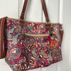 Y2K Sakroots Paisley Boho Crossbody Shoulder Tote
